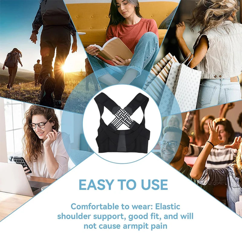 Dropshipping Back Posture Corrector Brace for Women Breathable Back Posture Correction Back Support Belt Shoulder Students Kid