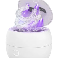 Ultrasonic Retainer Cleaner Dentures Cleaning Machine for Aligner, Mouth Guard, Whitening Trays, Toothbrush Head, Designed to Cl